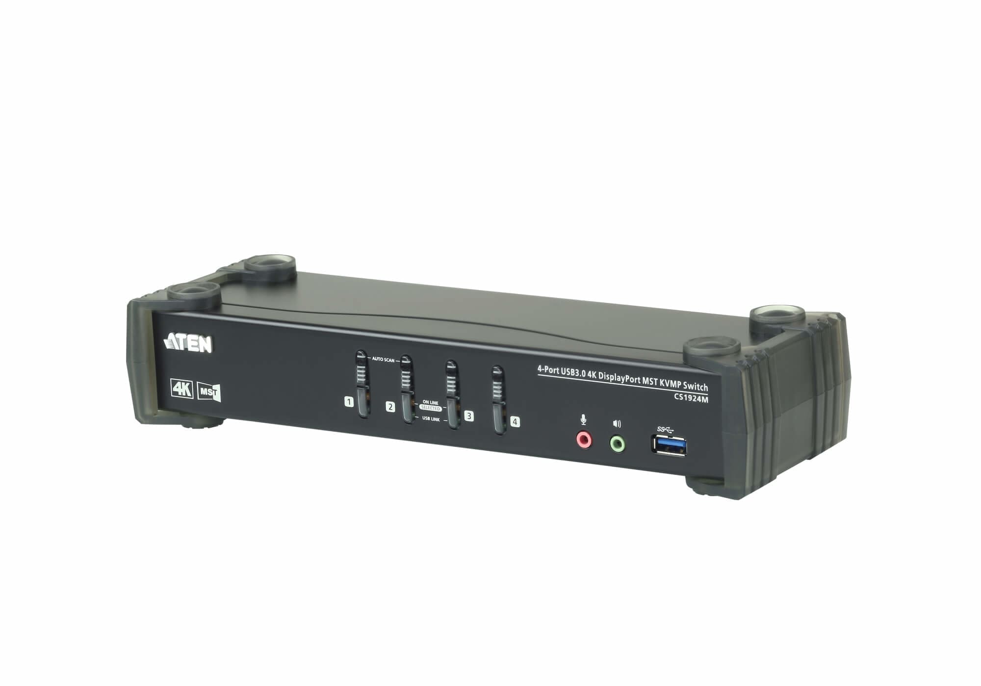 ATEN 4-Port USB 3.0 4K DisplayPort MST KVMP Switch
