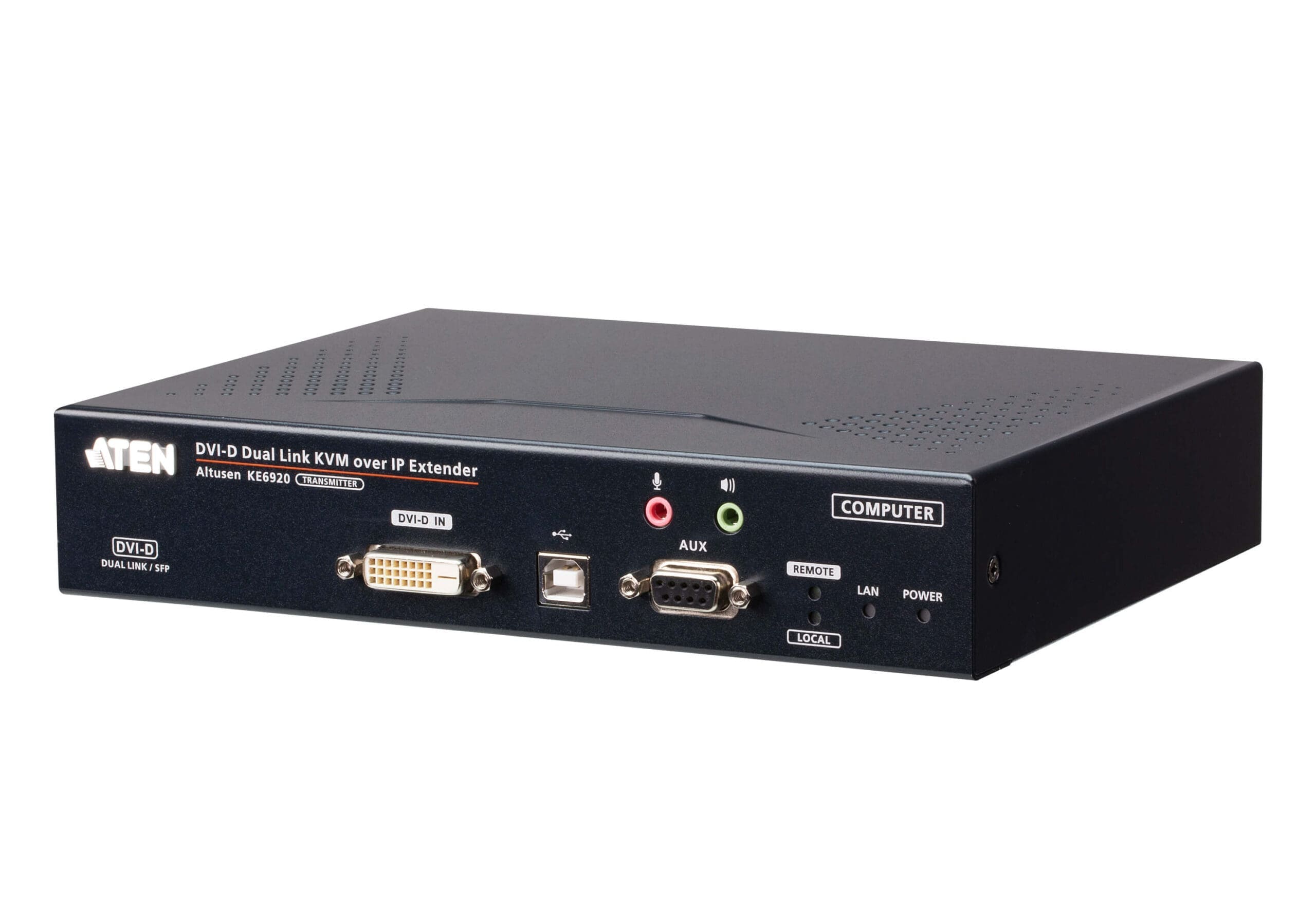 ATEN 2K DVI-D Dual-Link KVM over IP Transmitter with Dual SFP