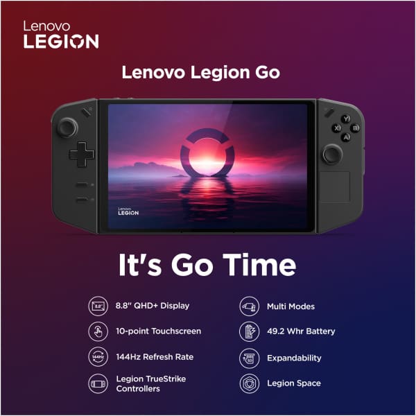 Lenovo Legion Go portable game console 22.4 cm (8.8″) 512 GB Touchscreen Wi-Fi Black