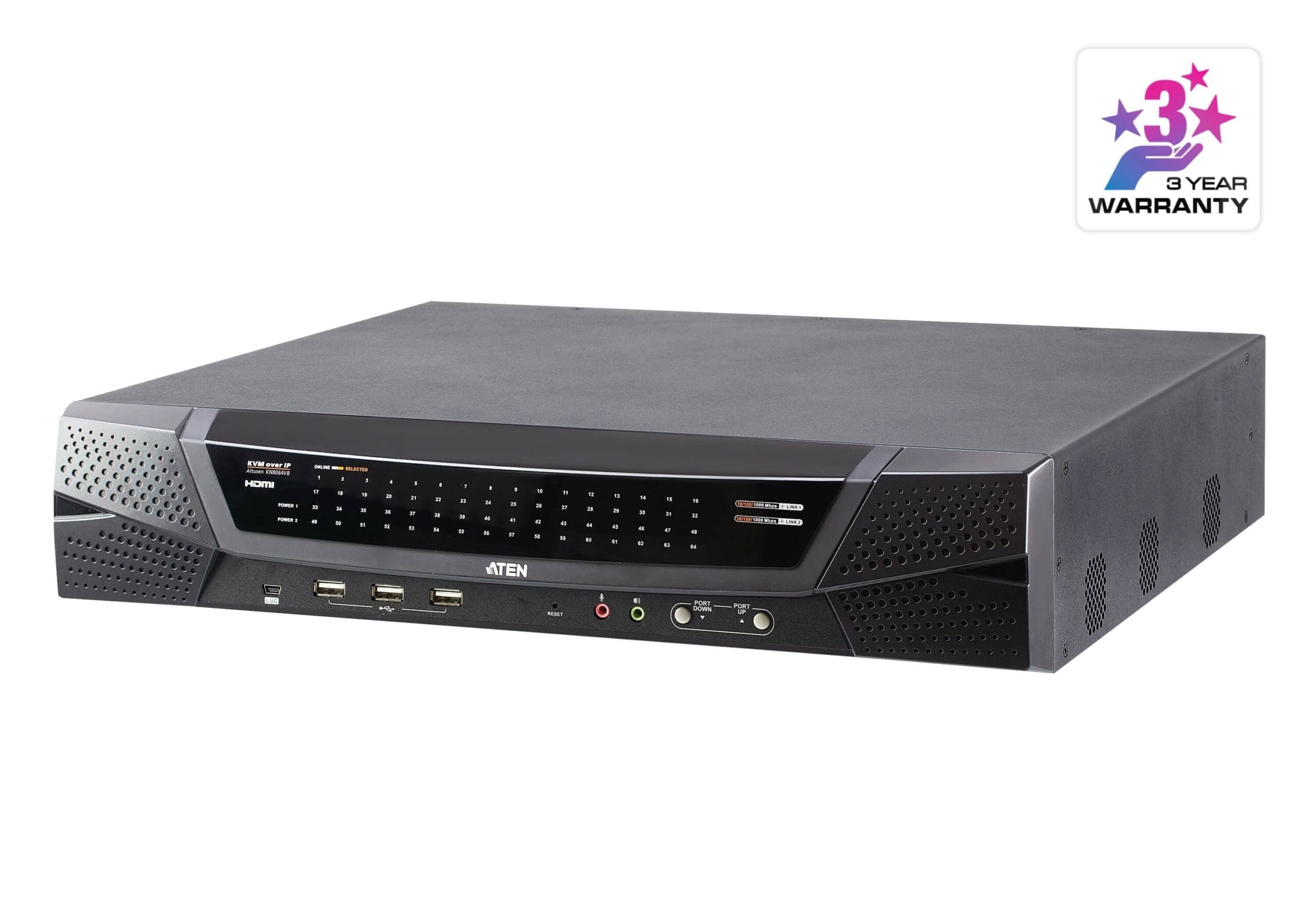 ATEN KN8064VB KVM switch Black