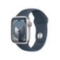Apple Watch Series 9 GPS + Cellular 41mm Silver Aluminium Case w/ Storm Blue Sport Band - M/L