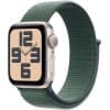 Apple Watch SE GPS 40mm Starlight Aluminium Case with Lake Green Sport Loop