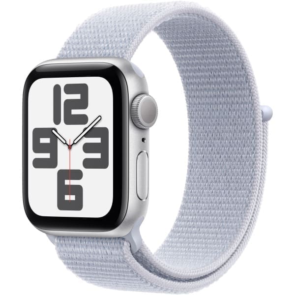 Apple Watch SE GPS 40mm Silver Aluminium Case with Blue Cloud Sport Loop