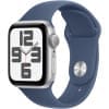 Apple Watch SE GPS 40mm Silver Aluminium Case with Denim Sport Band - S/M