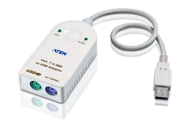 ATEN UC100KMA PS/2 cable 0.3 m 2x 6-p Mini-DIN USB A White