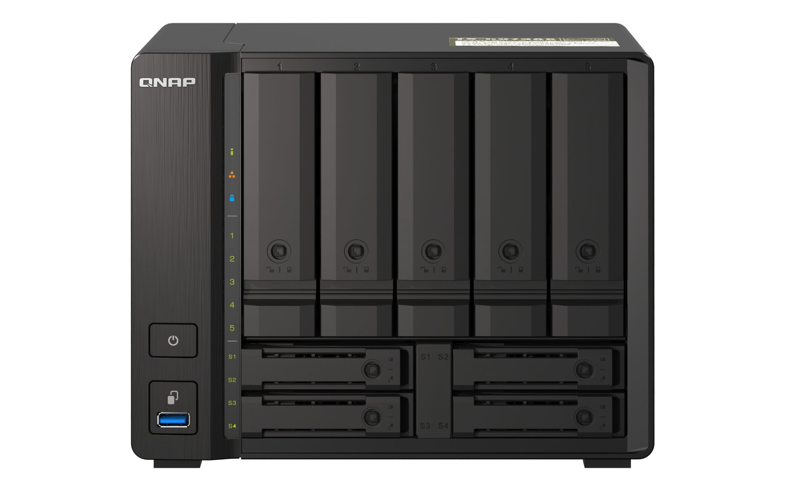 QNAP TS-H973AX-8G NAS Tower Ryzen Embedded V1500B 8 GB DDR4 90 TB HDD QuTS hero Black
