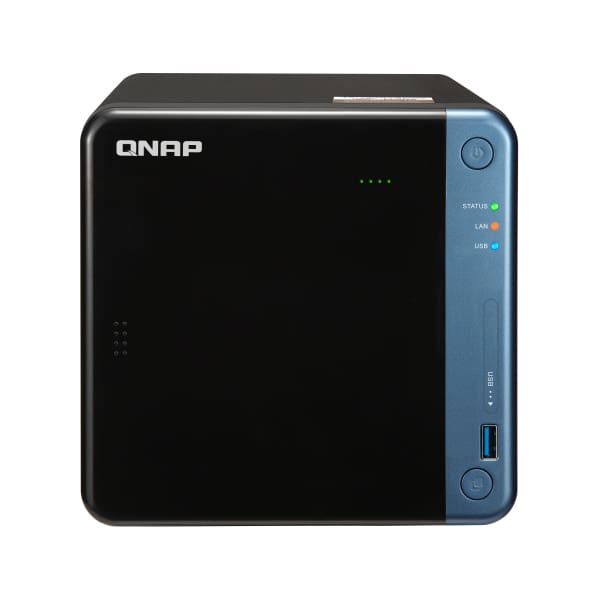 QNAP TS-453Be NAS Tower Intel® Celeron® J3455 4 GB DDR3L 32 TB HDD QNAP Turbo System Black, Blue