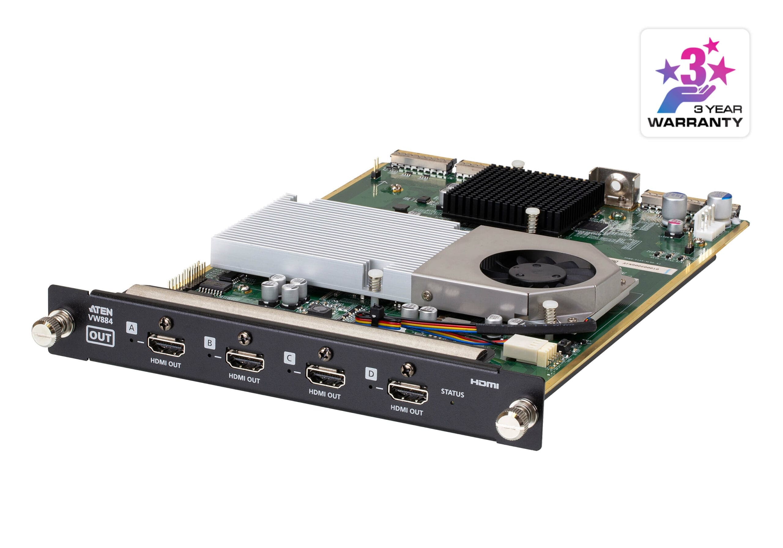 ATEN VW884-AT video wall processor Black, Green, Metallic 54.72 W