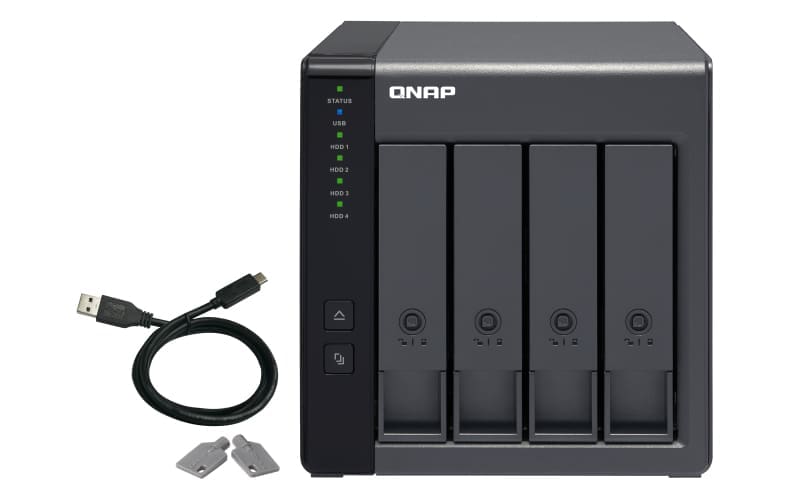QNAP TR-004/16TB-REDPRO storage drive enclosure HDD/SSD enclosure Black 2.5/3.5"