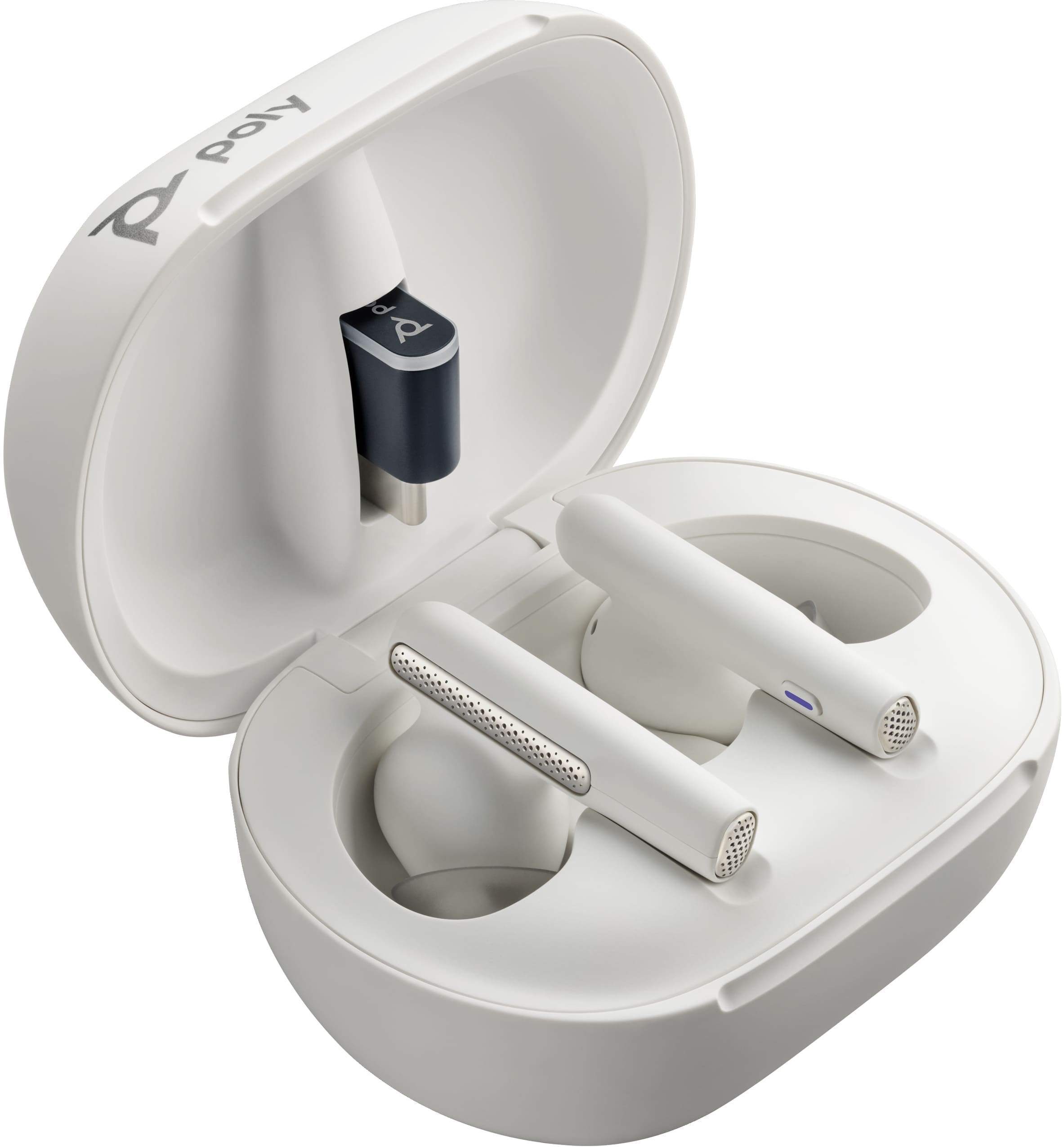 POLY Voyager Free 60/60+ Microsoft Teams Certified White Earbuds (2 Pieces)