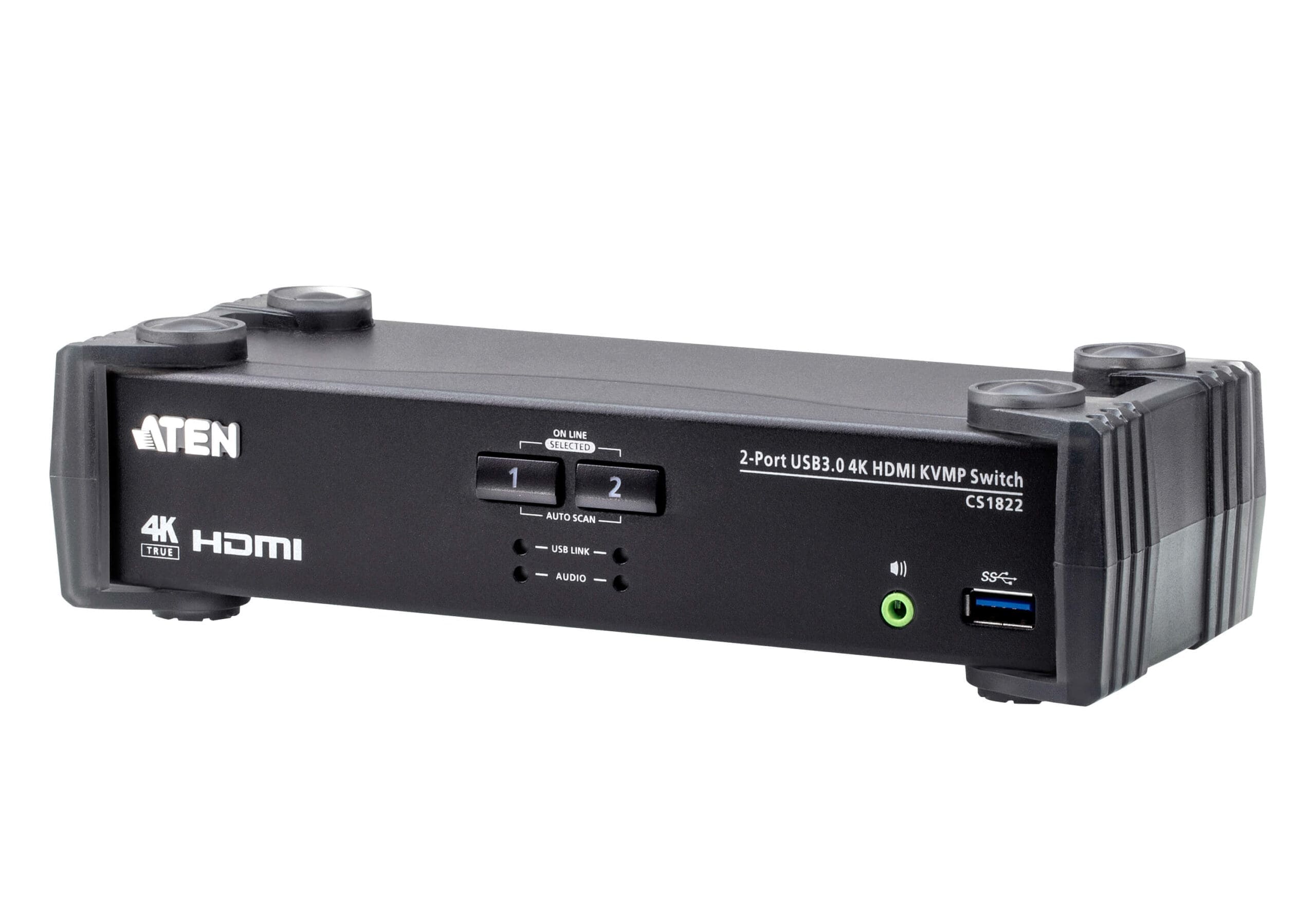 ATEN 2-Port USB 3.0 4K HDMI KVMP™ Switch with Audio Mixer Mode