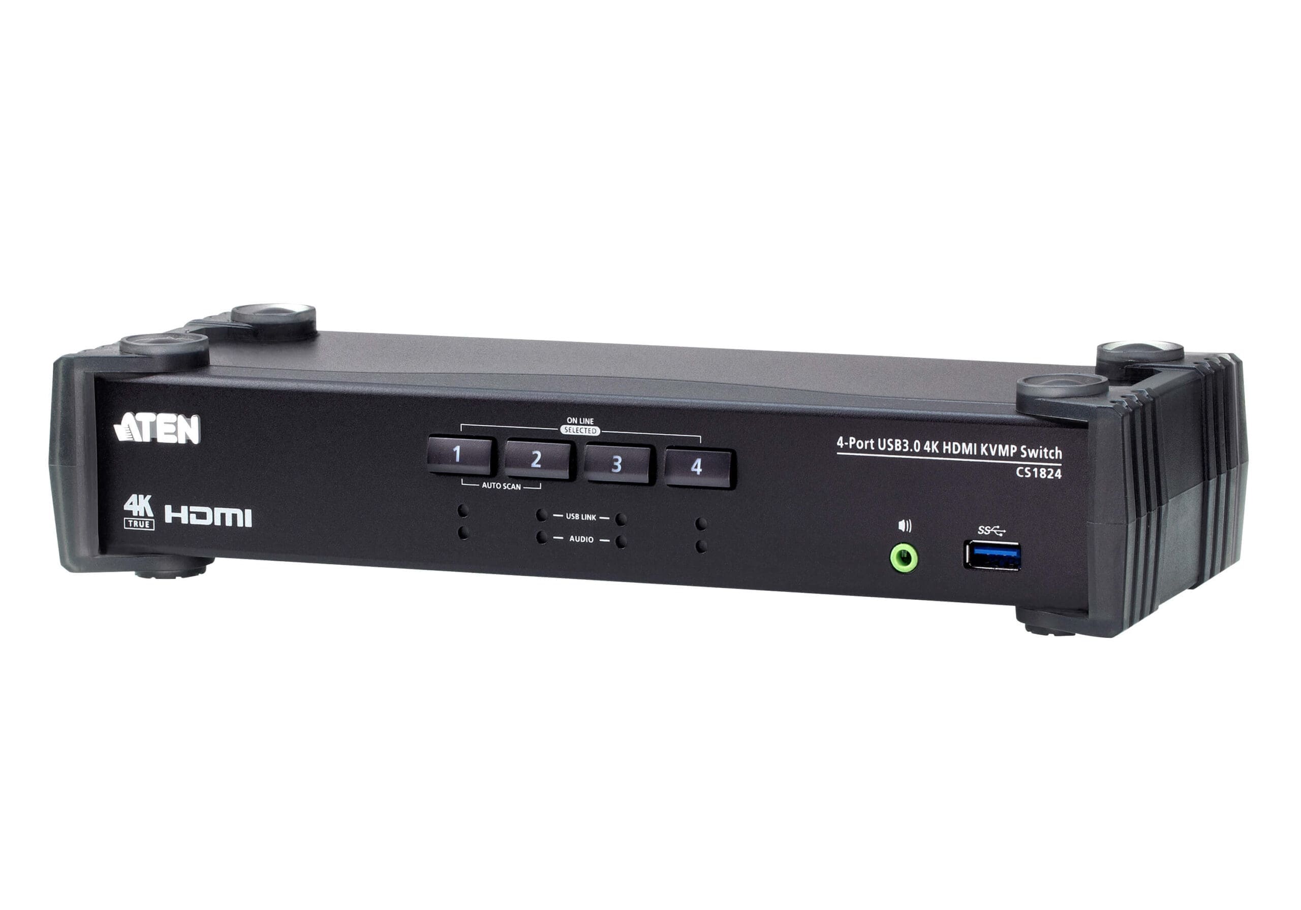 ATEN 4-Port USB 3.0 4K HDMI KVMP™ Switch with Audio Mixer Mode