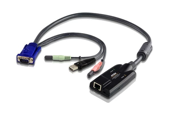 ATEN USB - VGA to Cat5e/6 KVM Adapter Cable (CPU Module), with Audio & Virtual Media Support