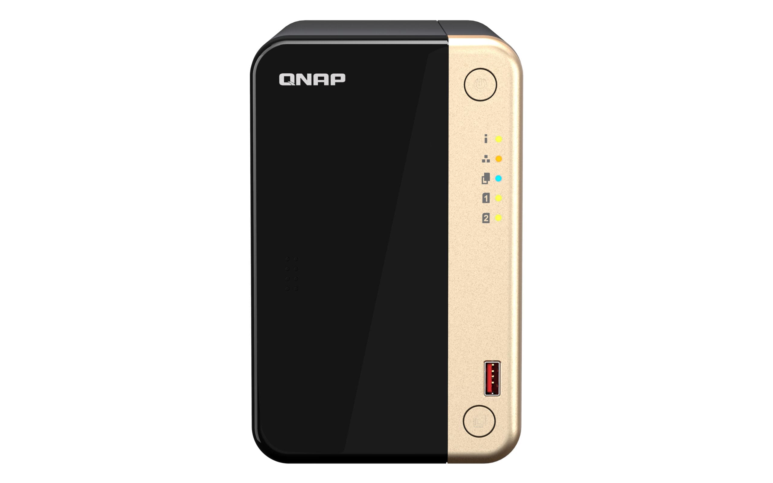 QNAP TS-264 NAS Tower Intel® Celeron® N5095 8 GB 20 TB HDD QNAP Turbo System Black, Gold