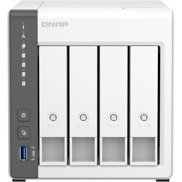 QNAP TS-433 NAS Tower Cortex-A55 4 GB 16 TB HDD QNAP Turbo System White
