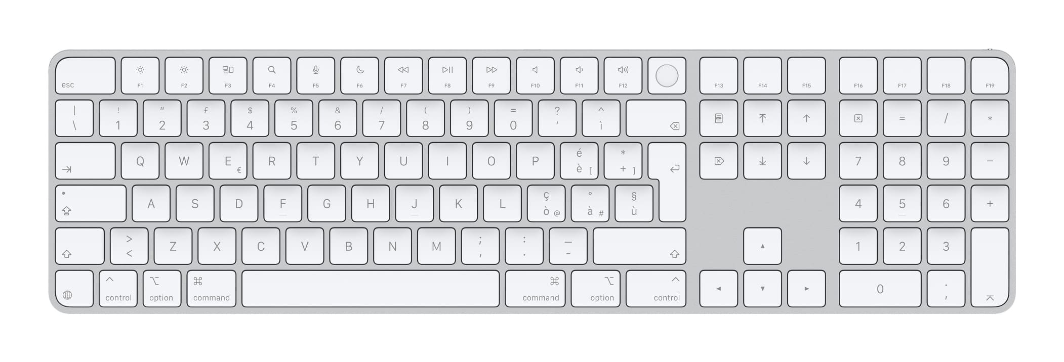 Apple Magic keyboard Universal USB + Bluetooth QWERTY Italian White
