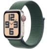 Apple Watch SE GPS + Cellular 40mm Starlight Aluminium Case with Lake Green Sport Loop