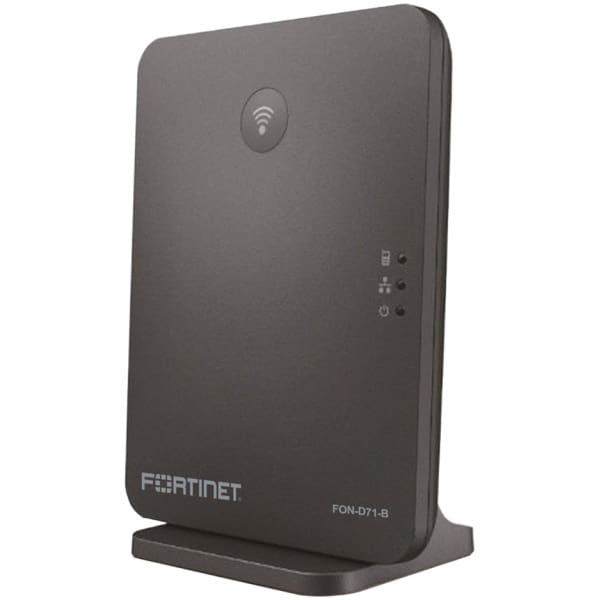 Fortinet European DECT handset with a 2.4" color display, full duplex speakerphone, 2 soft keys and up to 30 hours of talk time