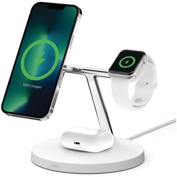 Belkin BOOST↑CHARGE PRO Headset, Smartphone, Smartwatch White DC Wireless charging Fast charging Indoor