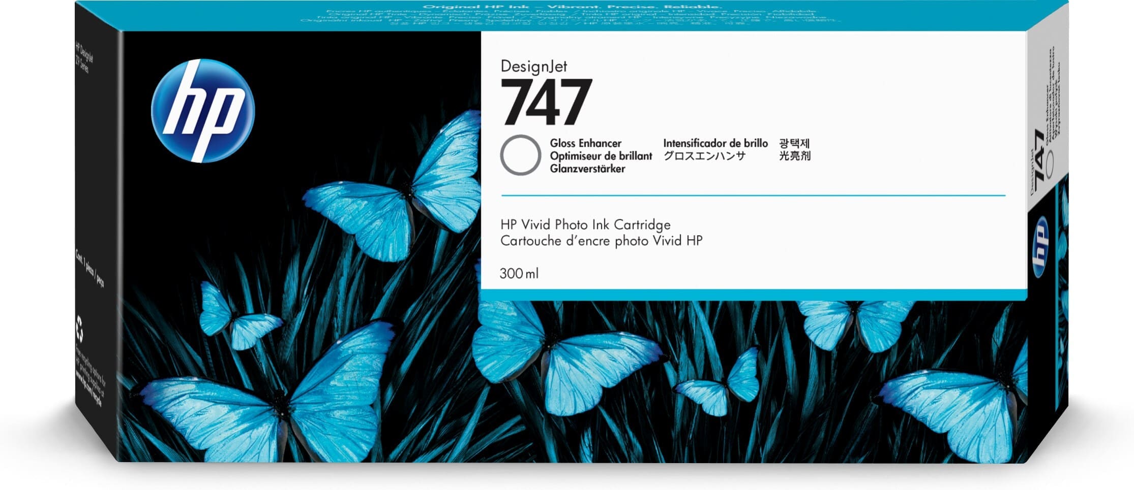 HP 747 300-ml Gloss Enhancer DesignJet Ink Cartridge