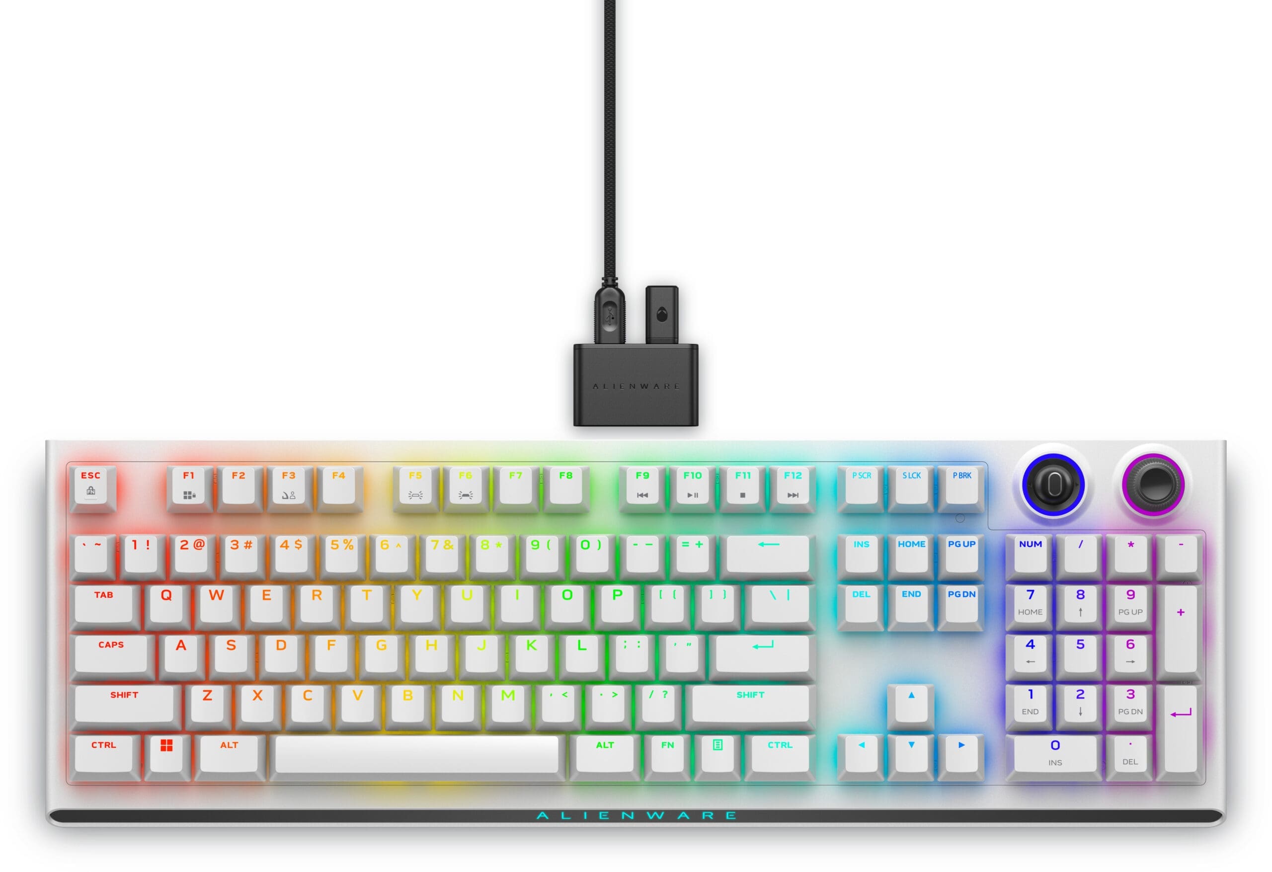 Alienware AW920K keyboard Gaming USB + RF Wireless + Bluetooth White