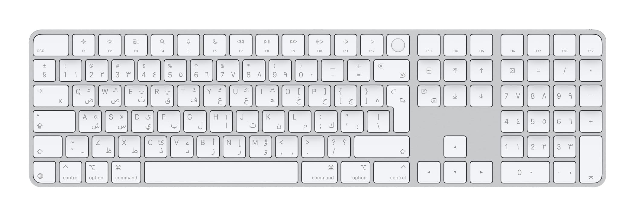 Apple Magic keyboard Universal USB + Bluetooth QWERTY Arabic White