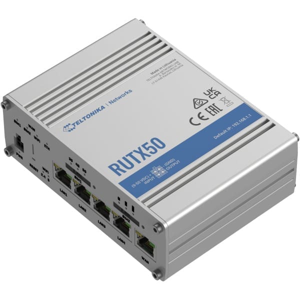 Teltonika RUTX50 wireless router Gigabit Ethernet 5G Stainless steel
