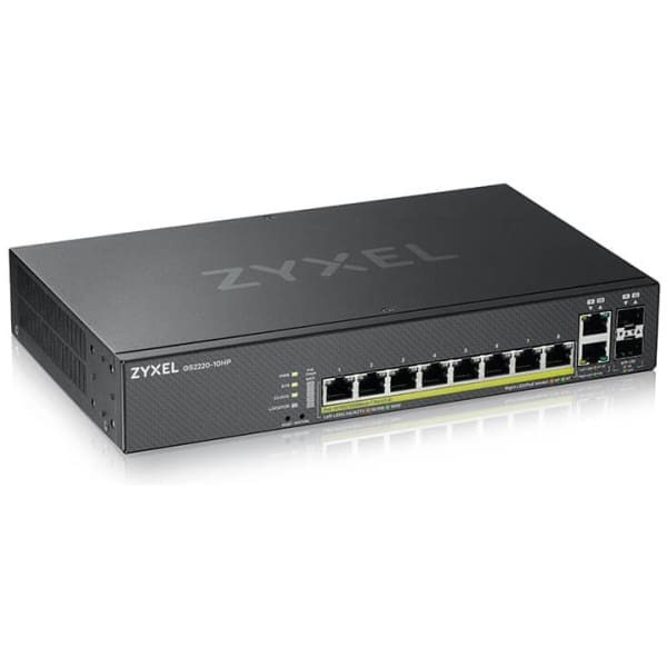Zyxel GS2220-10HP Managed L2 Gigabit Ethernet (10/100/1000) Power over Ethernet (PoE) Black