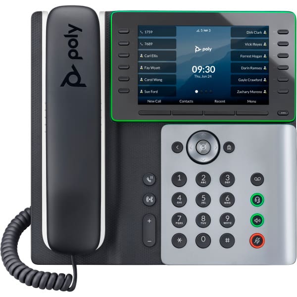 Poly Edge E500 IP Phone and PoE-enabled
