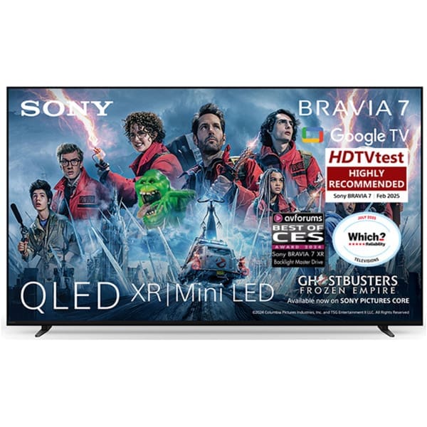 Sony BRAVIA 7 QLED (XR l Mini LED) 75 Inch 4K HDR Google Smart TV (2024) | Gaming Features for PlayStation 5, IMAX Enhanced, Dolby Vision Atmos, Chromecast, AirPlay, 120Hz