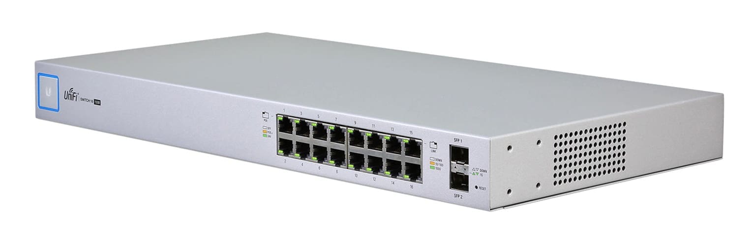 Ubiquiti UniFi US-16-150W network switch Managed Gigabit Ethernet (10/100/1000) Power over Ethernet (PoE) 1U White
