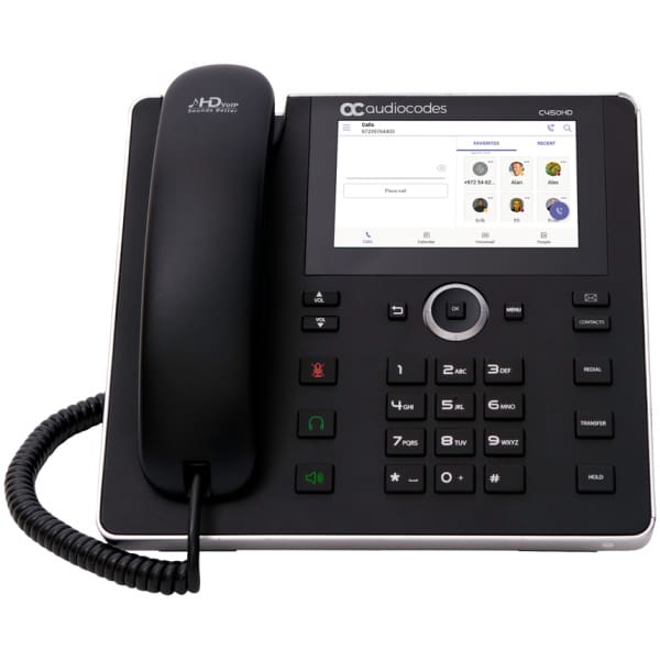AudioCodes C450HD IP phone Black 8 lines TFT Wi-Fi