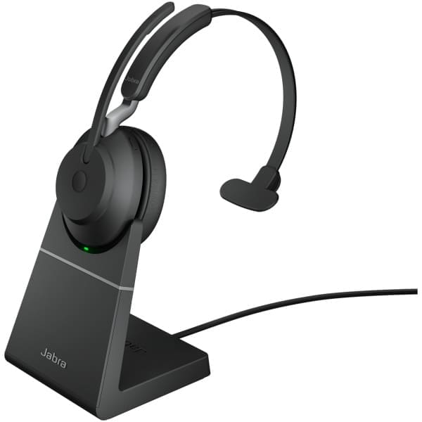 Jabra Evolve2 65 USB-A UC Mono with Charging Stand - Black
