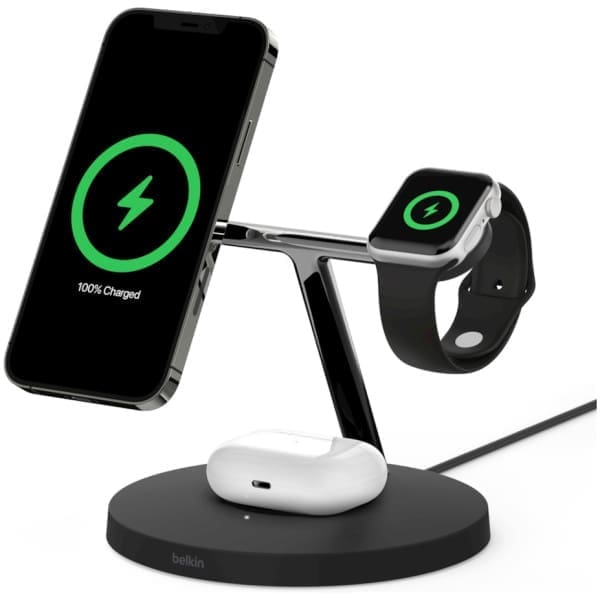 Belkin BOOST↑CHARGE PRO Headset, Smartphone, Smartwatch Black Wireless charging Indoor