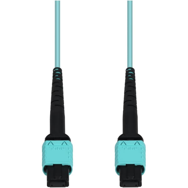 AddOn Networks 0.5m, MPO/UPC to MPO/UPC, Aqua, OM4, OFNR (Riser-Rated), 24-Strand Fiber Patch Cable